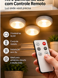 Kit 3 luminárias LED com controle remoto